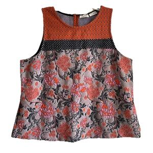 Anthropologie Meadow & Rue Sleeveless Floral Tank Size L